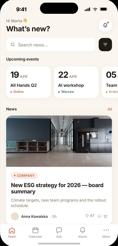 Content targeted at selected groups of employees